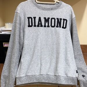 Diamond Supply Co. Heather Gray Crew Neck Sweatshirt Size Small